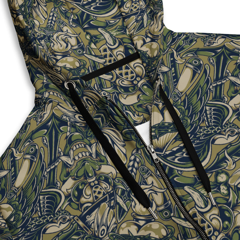 Kabuki Phantom Multi-terrain CAMO Unisex Zip Hoodie