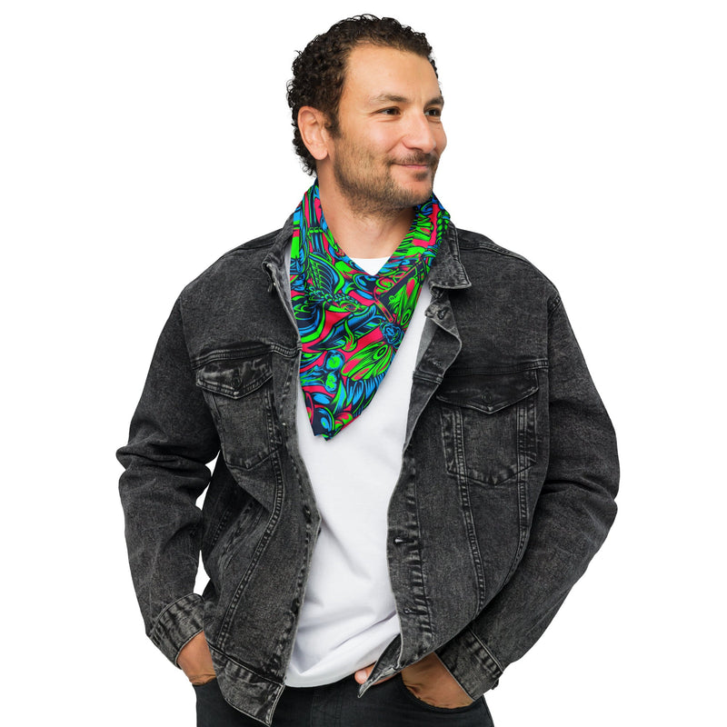 Kabuki Phantom Neon CAMO Bandana