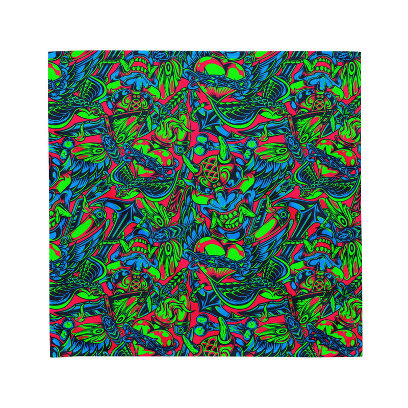 Kabuki Phantom Neon CAMO Bandana - M