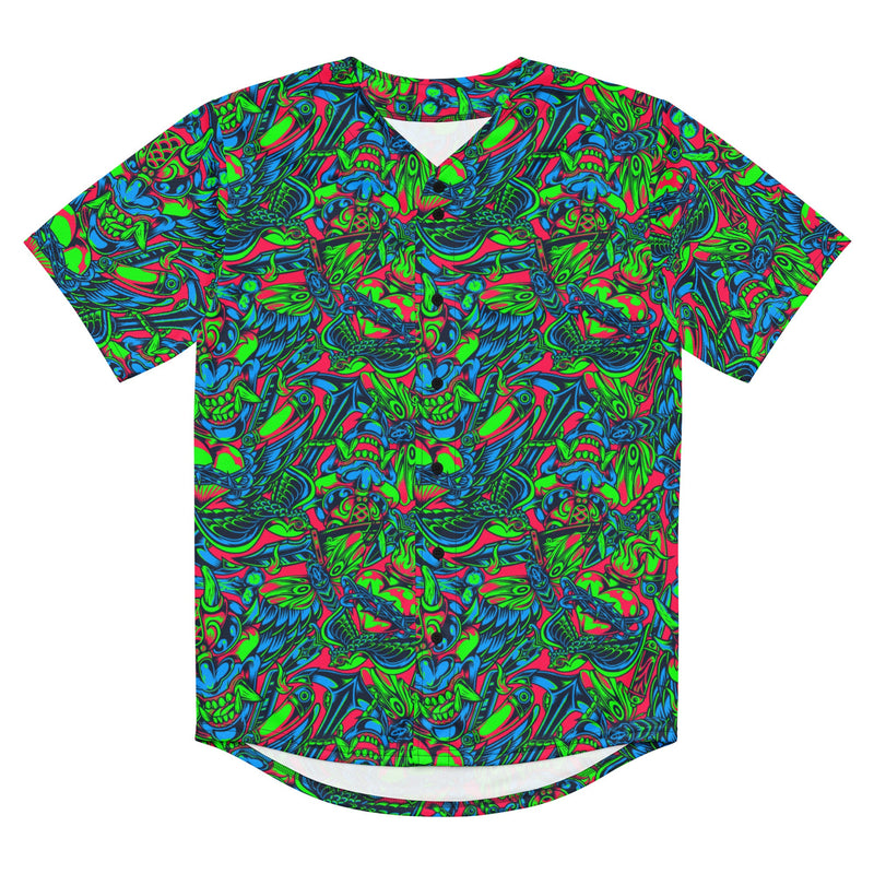 Kabuki Phantom Neon CAMO Unisex Baseball Jersey