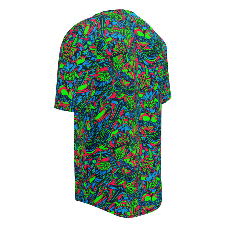 Kabuki Phantom Neon CAMO Unisex Baseball Jersey