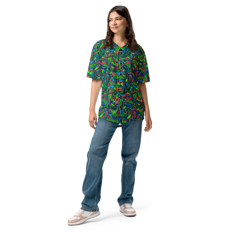 Kabuki Phantom Neon CAMO Unisex Baseball Jersey
