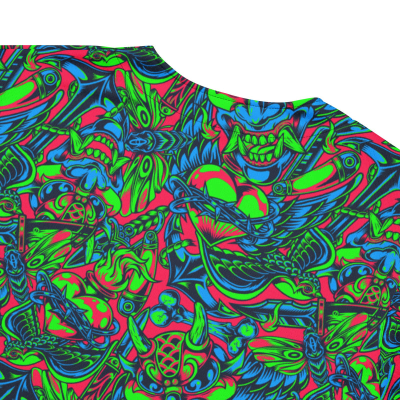 Kabuki Phantom Neon CAMO Unisex Baseball Jersey