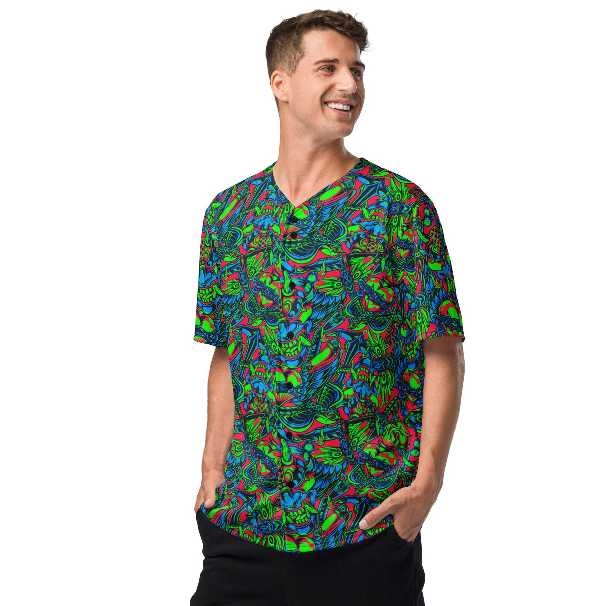 Kabuki Phantom Neon CAMO baseball jersey - Baseball Jerseys