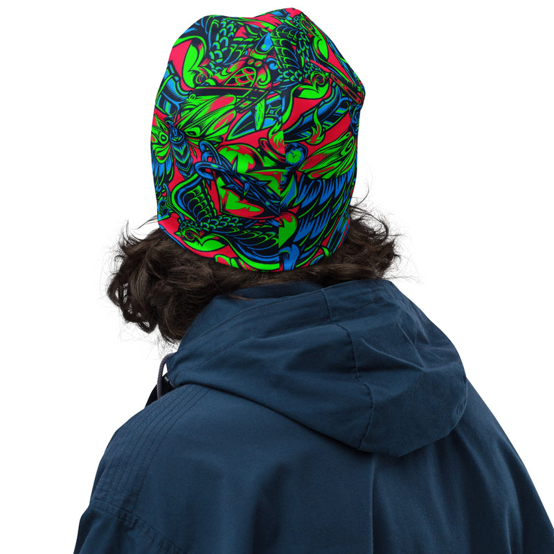 Kabuki Phantom Neon CAMO Beanie - Head