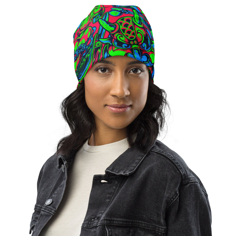 Kabuki Phantom Neon CAMO Beanie - Head