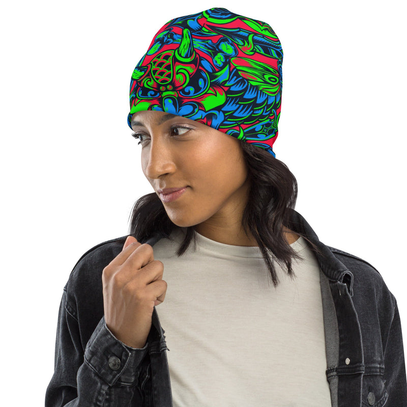 Kabuki Phantom Neon CAMO Beanie - Head