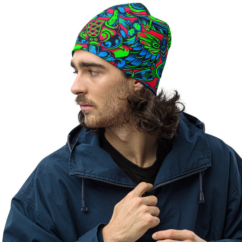 Kabuki Phantom Neon CAMO Beanie - S - Head