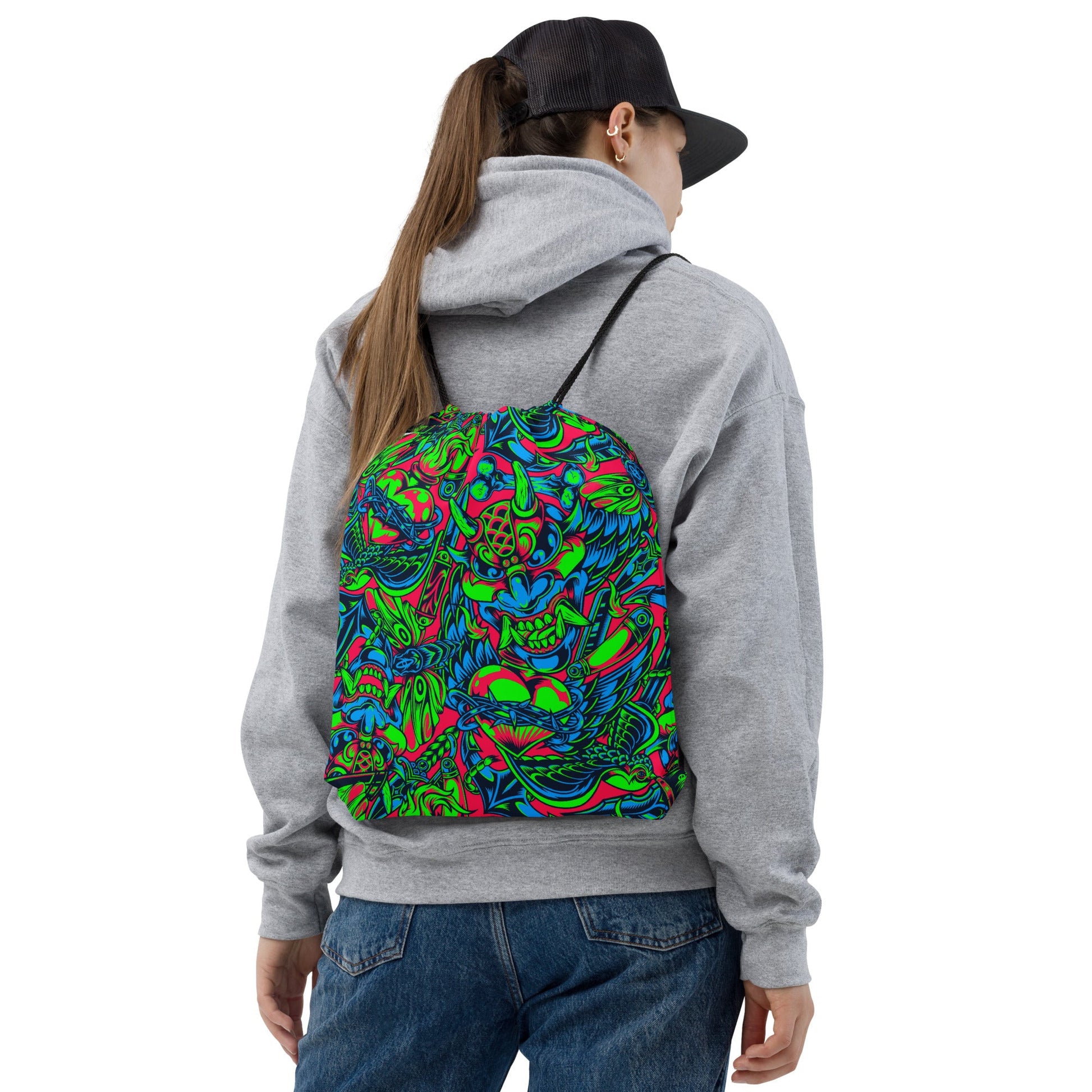Kabuki Phantom Neon CAMO Drawstring Bag - Bags