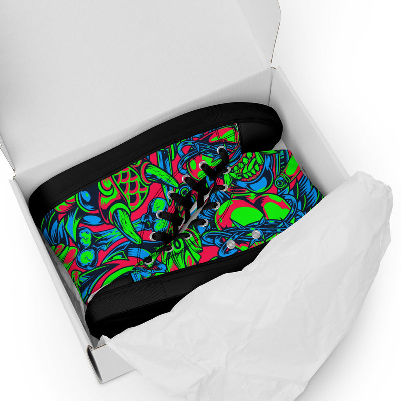 Kabuki Phantom Neon CAMO Mens High-Top Canvas Shoes