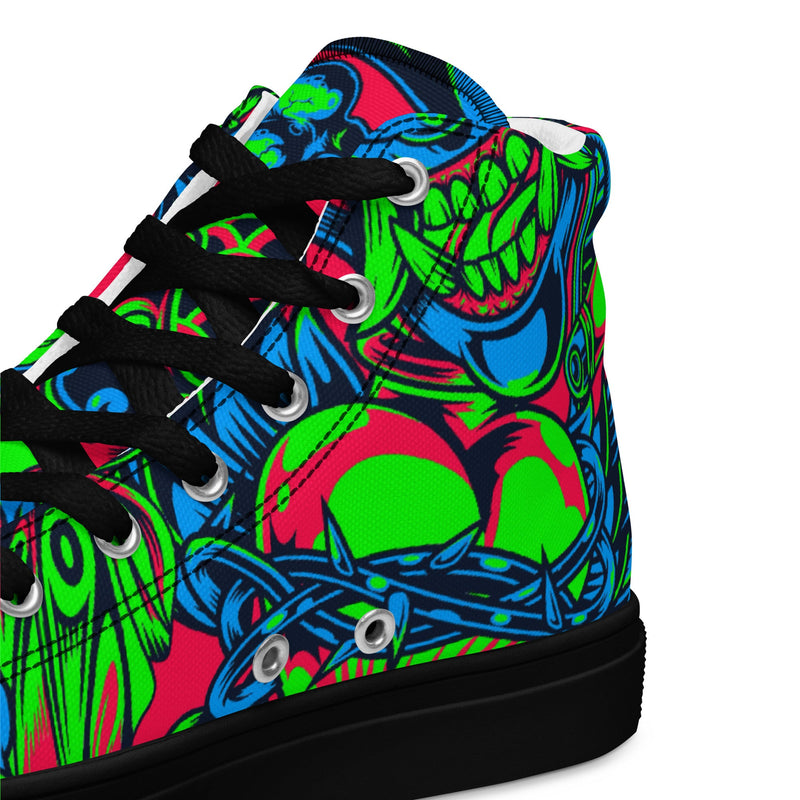 Kabuki Phantom Neon CAMO Mens High-Top Canvas Shoes