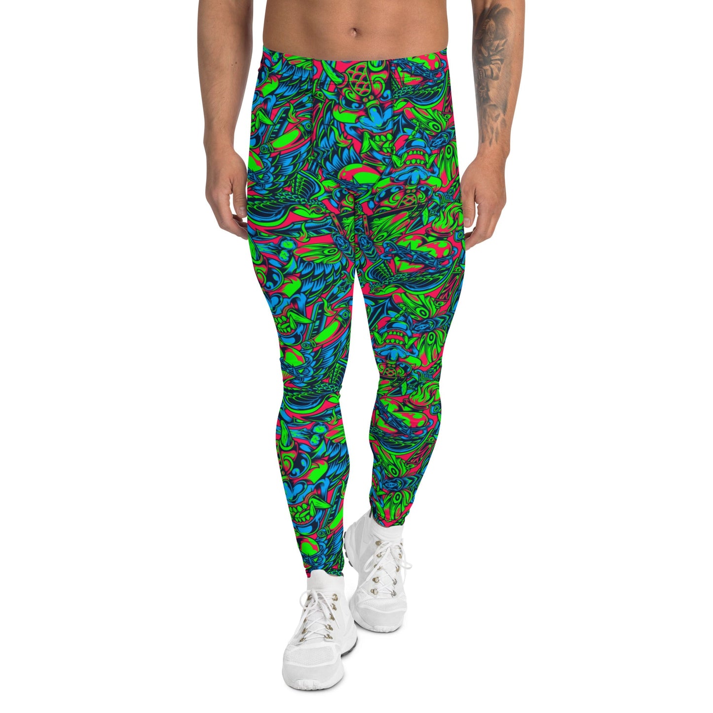 Kabuki Phantom Neon CAMO Mens Leggings - XS