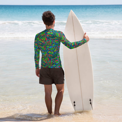 Kabuki Phantom Neon CAMO Mens Long-Sleeve Rash Guard