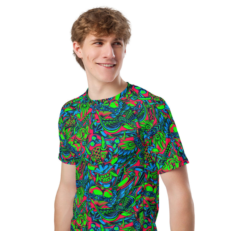 Kabuki Phantom Neon CAMO Mens Short-Sleeve Rash Guard - SS