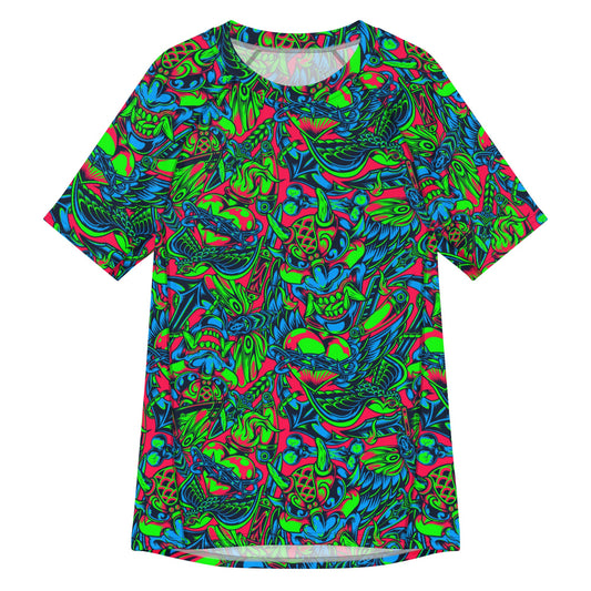 Kabuki Phantom Neon CAMO Mens Short-Sleeve Rash Guard - 2XS - Short-sleeve Guards