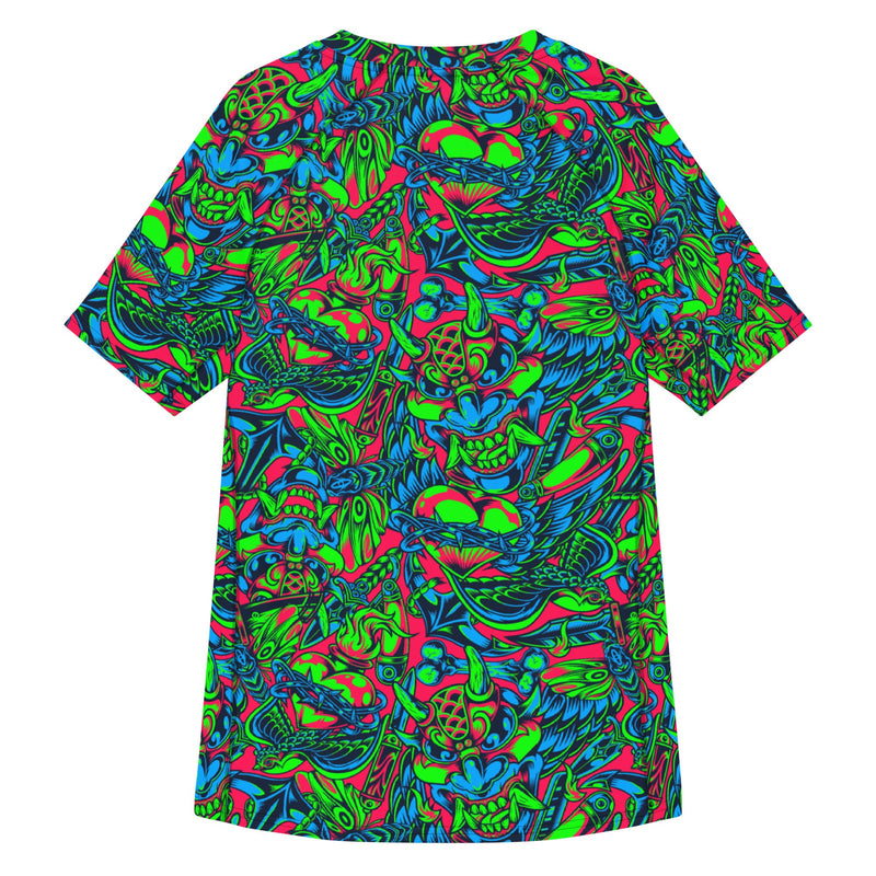 Kabuki Phantom Neon CAMO Mens Short-Sleeve Rash Guard - SS