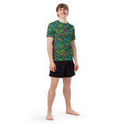Kabuki Phantom Neon CAMO Mens Short-Sleeve Rash Guard - SS
