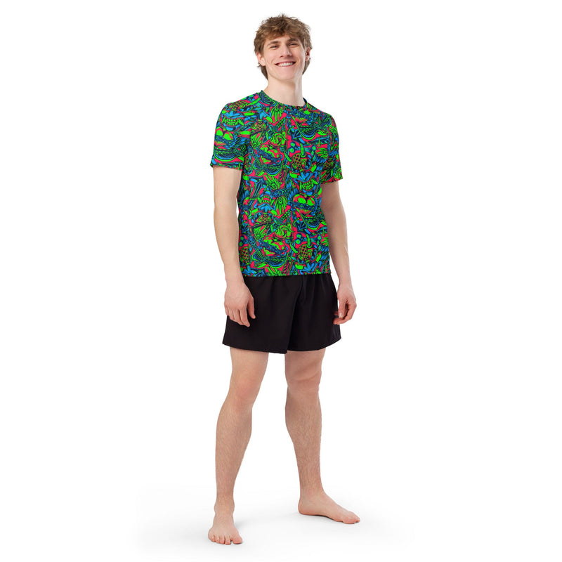 Kabuki Phantom Neon CAMO Mens Short-Sleeve Rash Guard - SS