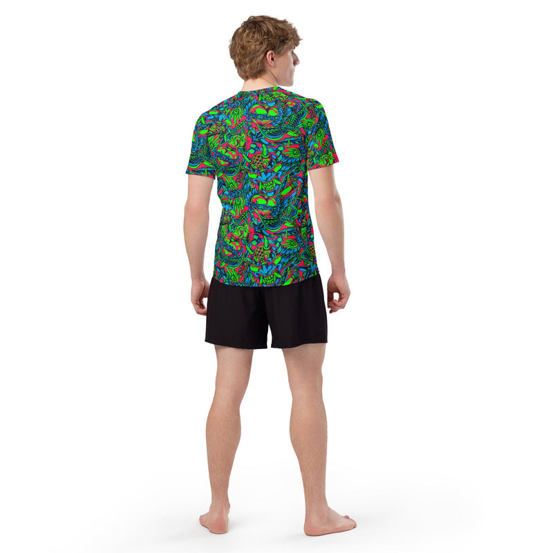 Kabuki Phantom Neon CAMO Mens Short-Sleeve Rash Guard - SS