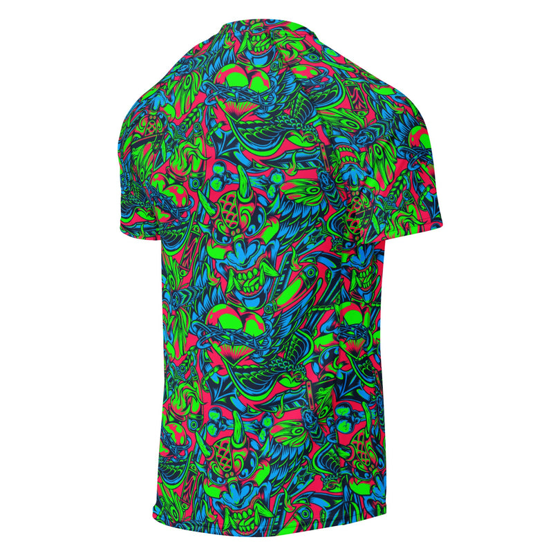 Kabuki Phantom Neon CAMO Mens Short-Sleeve Rash Guard - SS