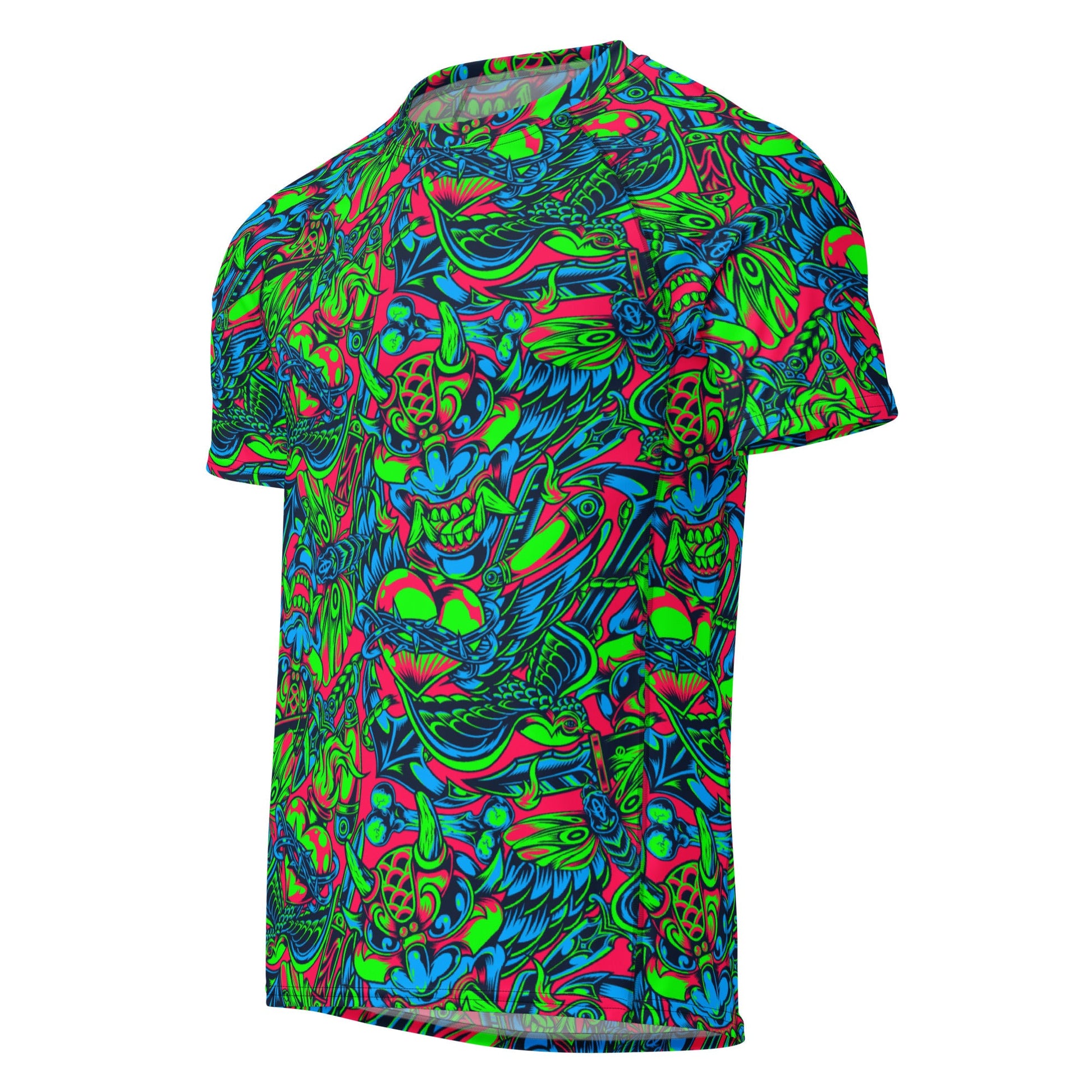 Kabuki Phantom Neon CAMO Mens Short-Sleeve Rash Guard - Short-sleeve Guards
