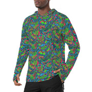 Kabuki Phantom Neon CAMO Mens Sunscreen Sports Hoodie With Thumb Holes
