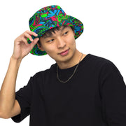 Kabuki Phantom Neon CAMO Reversible Bucket Hat - Head