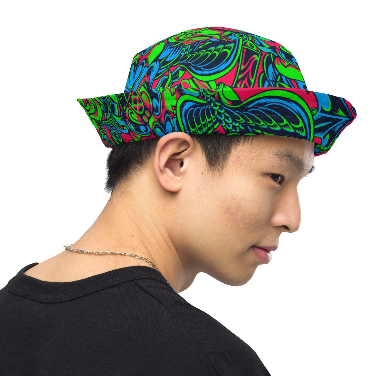 Kabuki Phantom Neon CAMO Reversible bucket hat - Bucket Hats