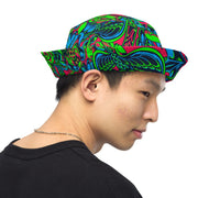 Kabuki Phantom Neon CAMO Reversible Bucket Hat - Head