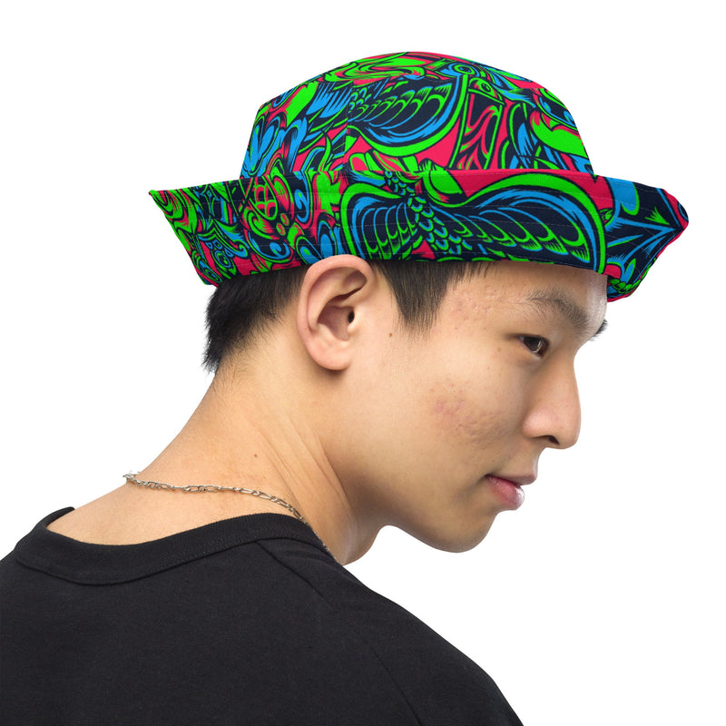 Kabuki Phantom Neon CAMO Reversible Bucket Hat - Head