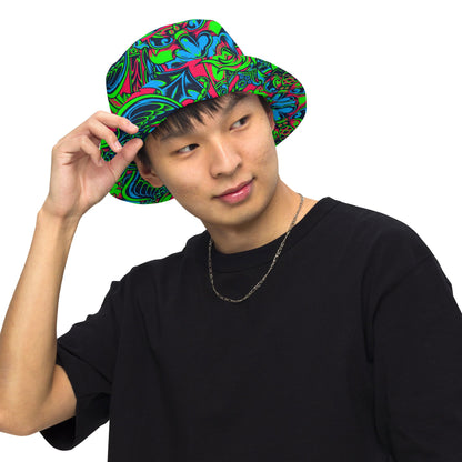 Kabuki Phantom Neon CAMO Reversible bucket hat - Bucket Hats