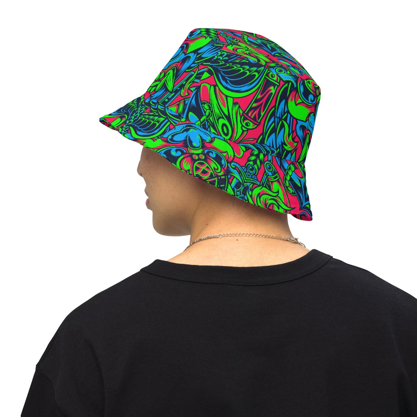 Kabuki Phantom Neon CAMO Reversible bucket hat - XS - Bucket Hats