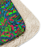 Kabuki Phantom Neon CAMO Sherpa Blanket