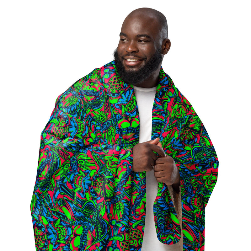 Kabuki Phantom Neon CAMO Sherpa Blanket