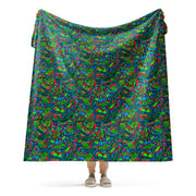 Kabuki Phantom Neon CAMO Sherpa Blanket - 60″×80″