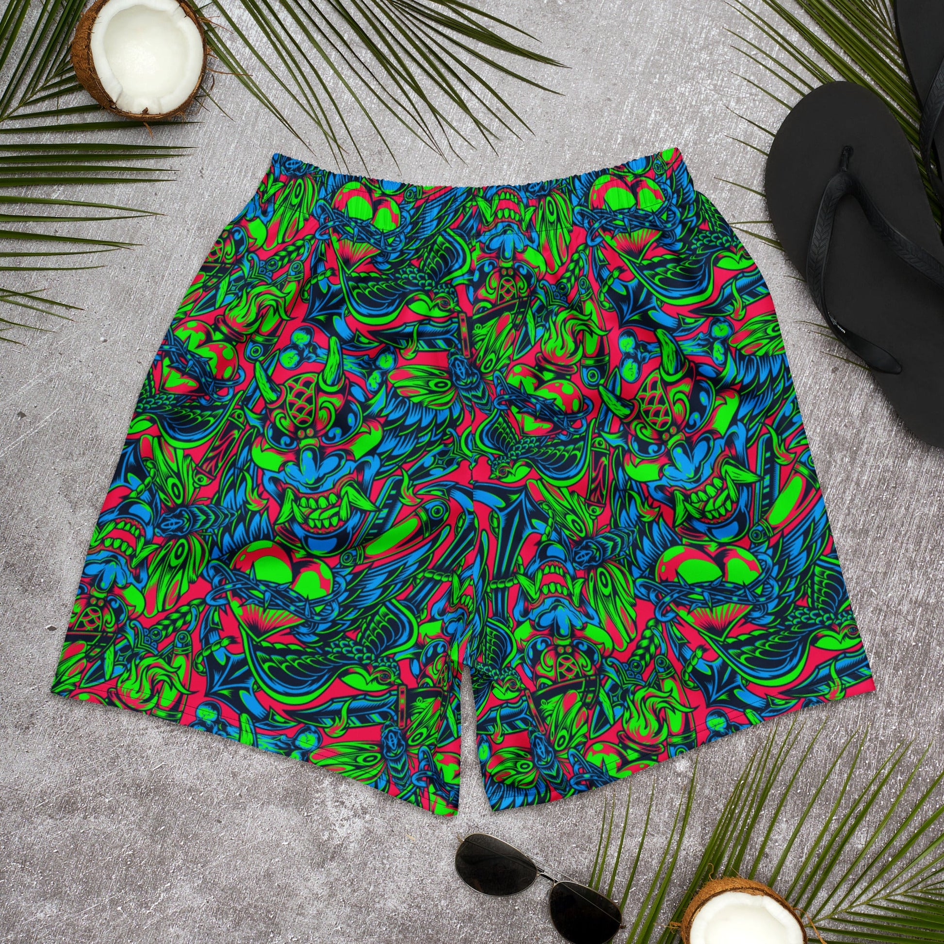 Kabuki Phantom Neon CAMO Unisex Athletic Long Shorts