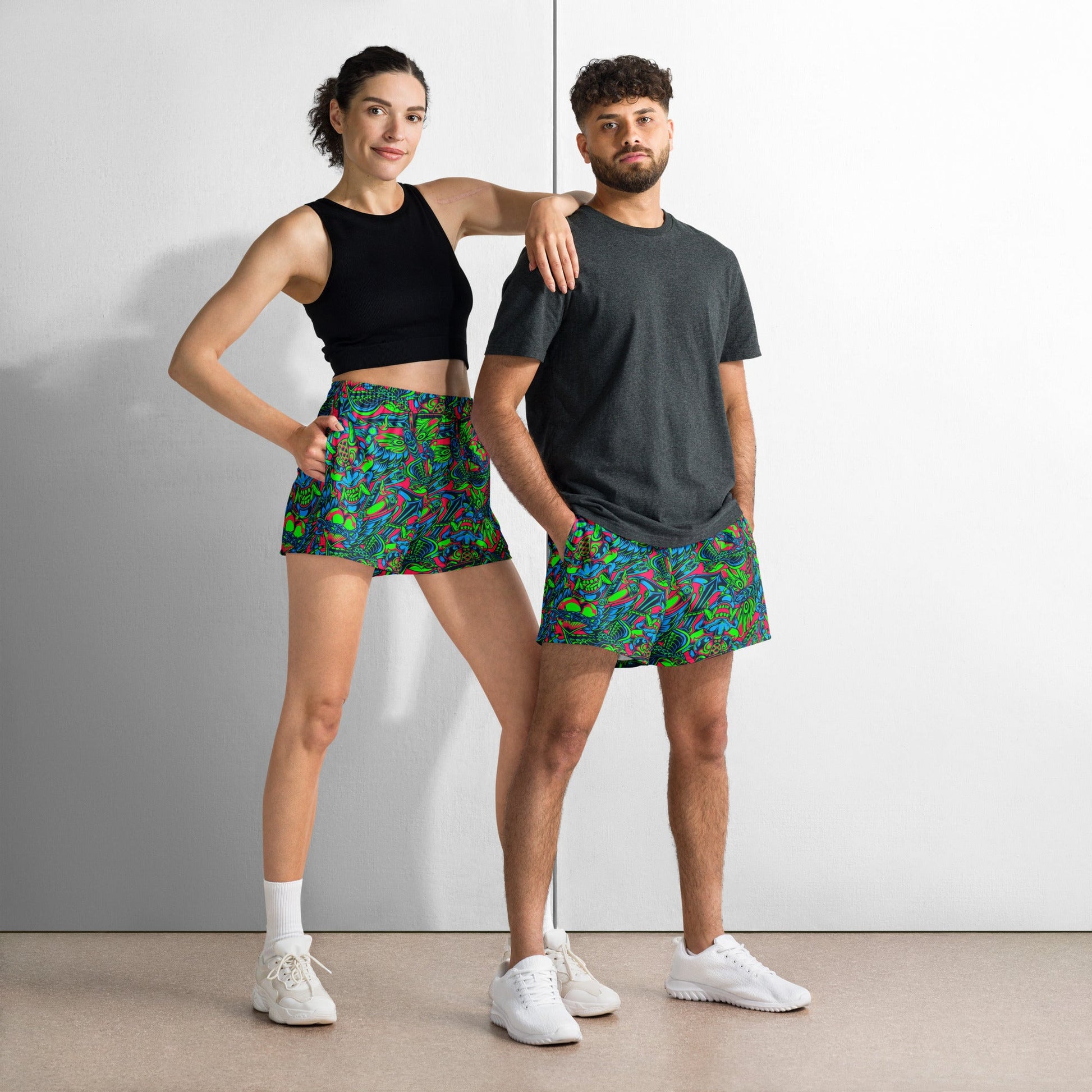 Kabuki Phantom Neon CAMO Unisex Athletic Shorts