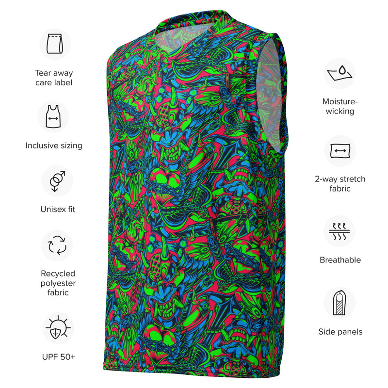Kabuki Phantom Neon CAMO Unisex Basketball Jersey