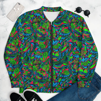 Kabuki Phantom Neon CAMO Unisex Bomber Jacket - Jackets