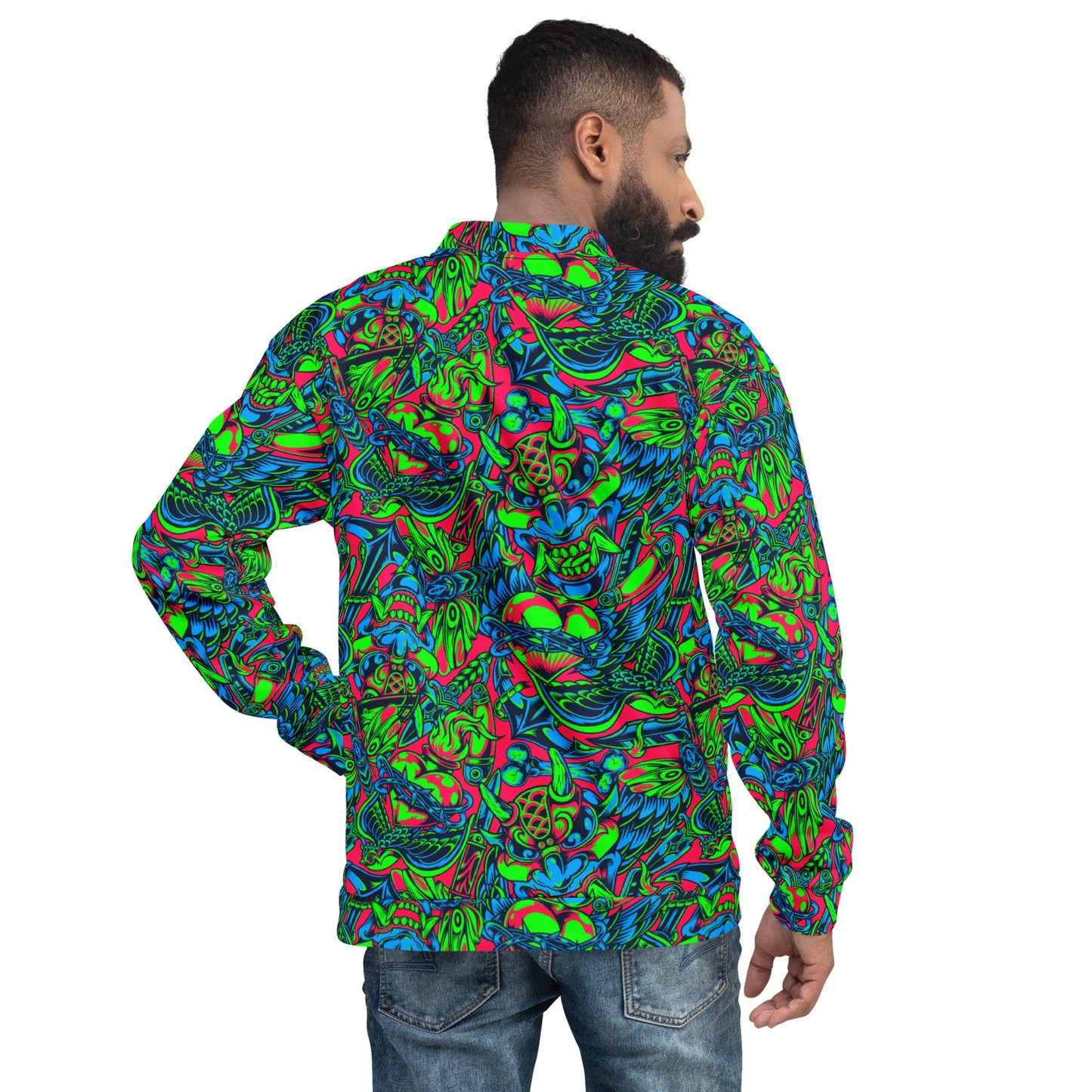 Kabuki Phantom Neon CAMO Unisex Bomber Jacket - Jackets