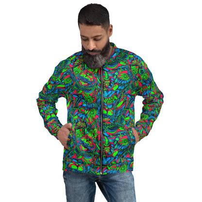 Kabuki Phantom Neon CAMO Unisex Bomber Jacket - XS - Jackets