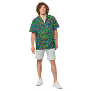Kabuki Phantom Neon CAMO Unisex Short-Sleeve Button Shirt - Button-Up