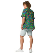Kabuki Phantom Neon CAMO Unisex Short-Sleeve Button Shirt - Button-Up