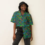 Kabuki Phantom Neon CAMO Unisex Short-Sleeve Button Shirt - Button-Up