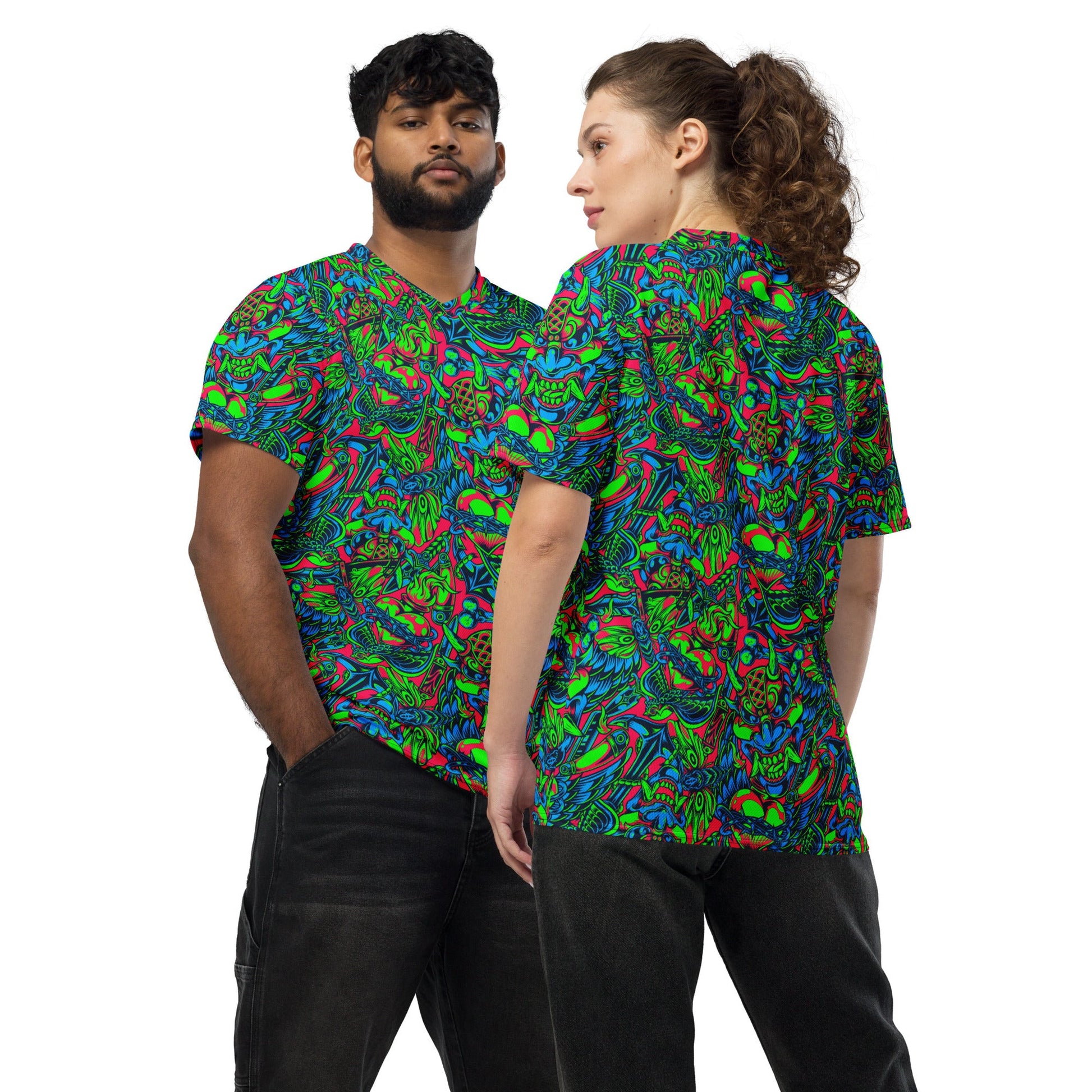 Kabuki Phantom Neon CAMO Unisex Sports Jersey - 2XS