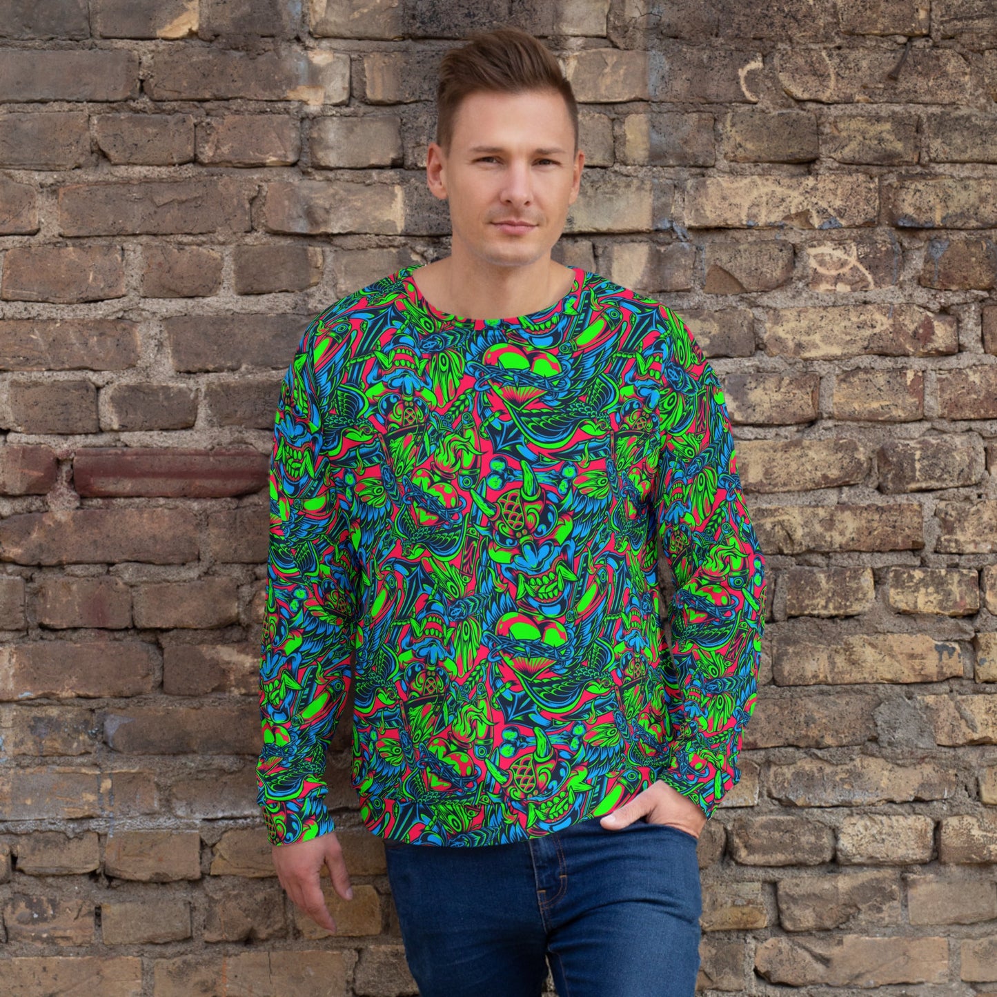 Kabuki Phantom Neon CAMO Unisex Sweatshirt - 2XS