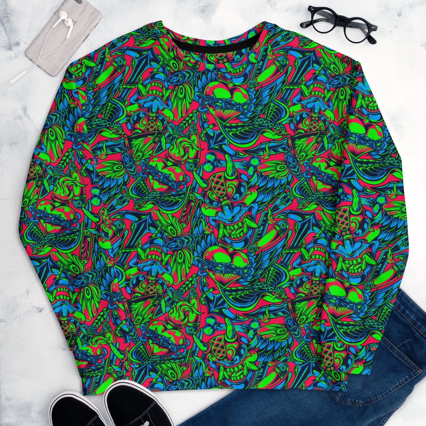 Kabuki Phantom Neon CAMO Unisex Sweatshirt