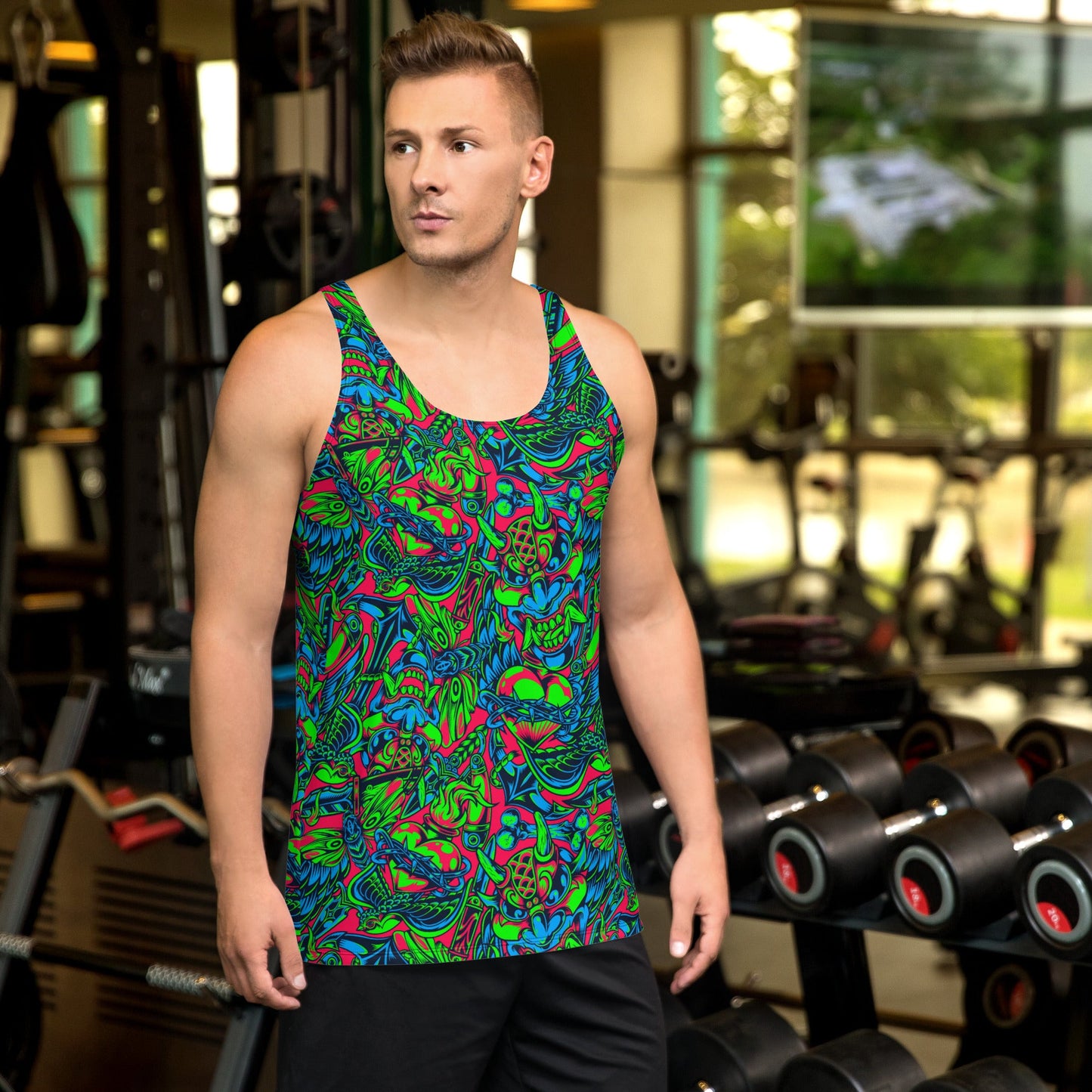 Kabuki Phantom Neon CAMO Unisex Tank Top - XS - Tops