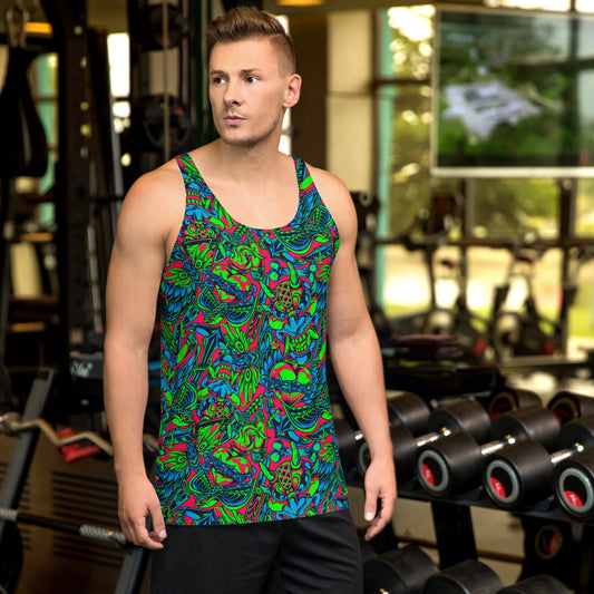 Kabuki Phantom Neon CAMO Unisex Tank Top - XS - Tops