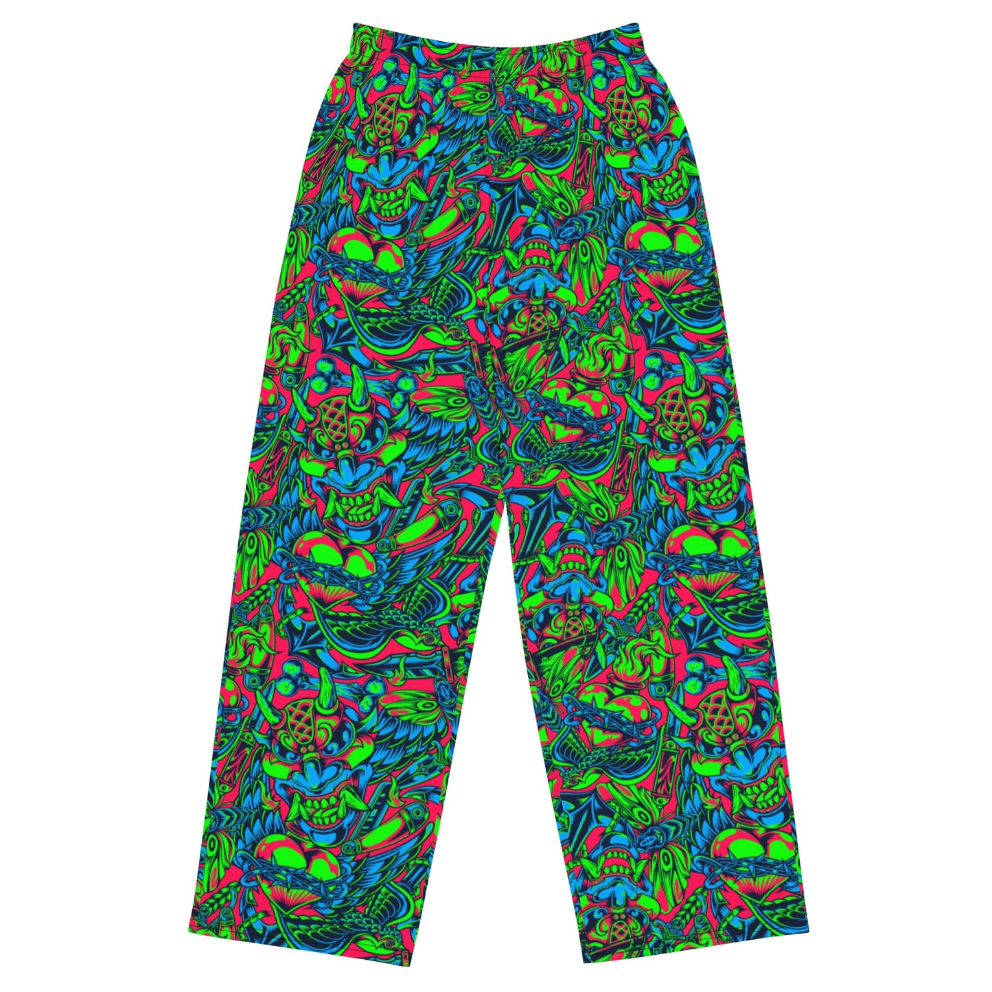 Kabuki Phantom Neon CAMO unisex wide-leg pants - 2XS - Wide-leg Pants